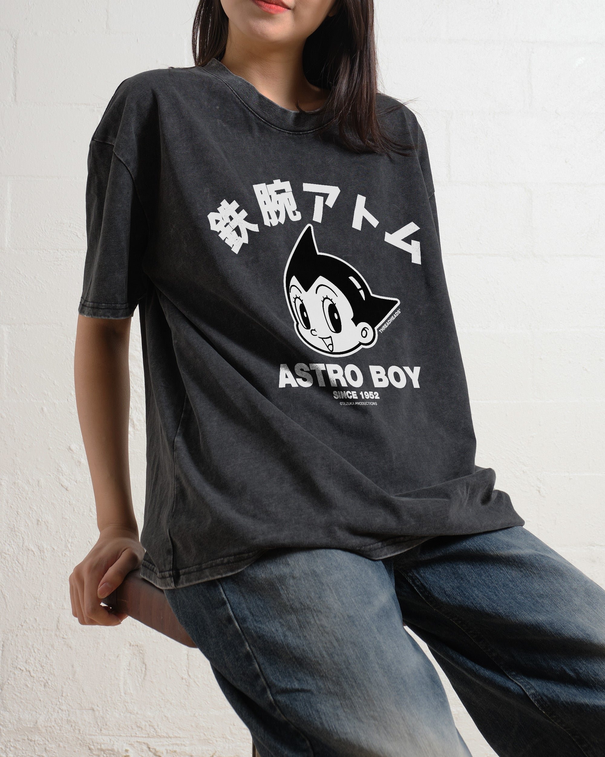 Astro Boy Face Oversized Graphic T-Shirt Unisex 90s Boxy Fit 100% Combed Cotton