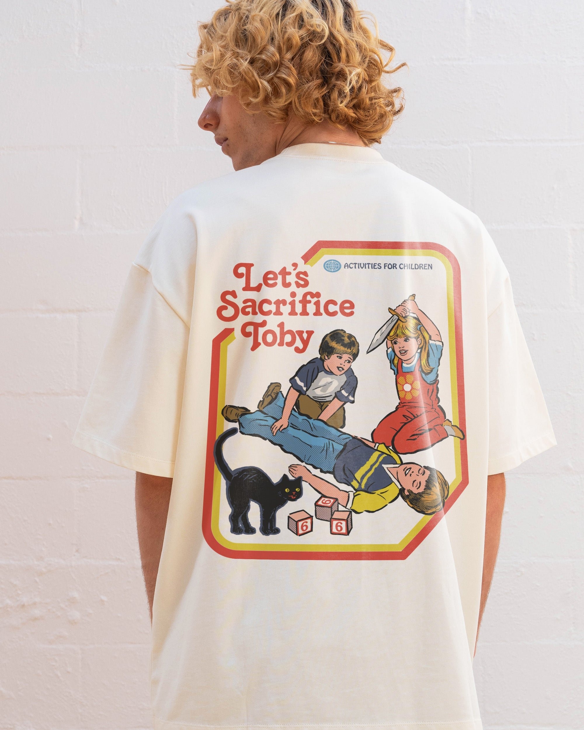 Let's Sacrifice Toby Front and Back Oversized Graphic T-Shirt Unisex 100% Combed Cotton
