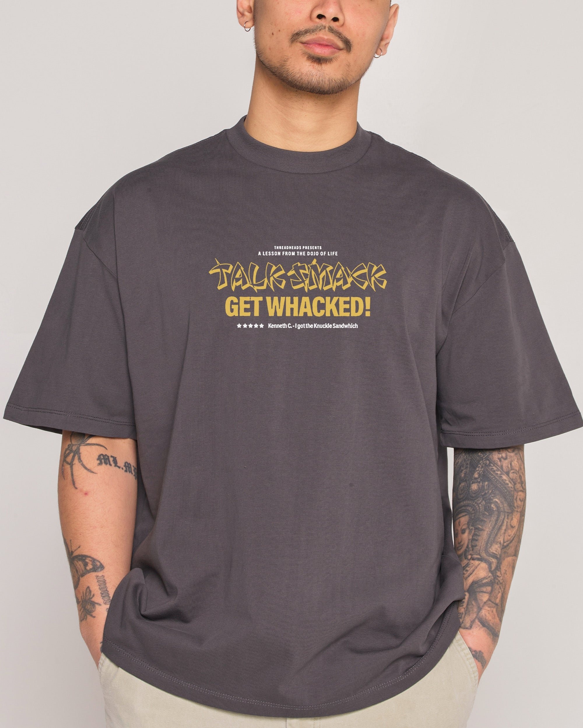 Talk Smack Oversized Graphic Tee - Unisex 90s Boxy Fit 100% Combed Cotton