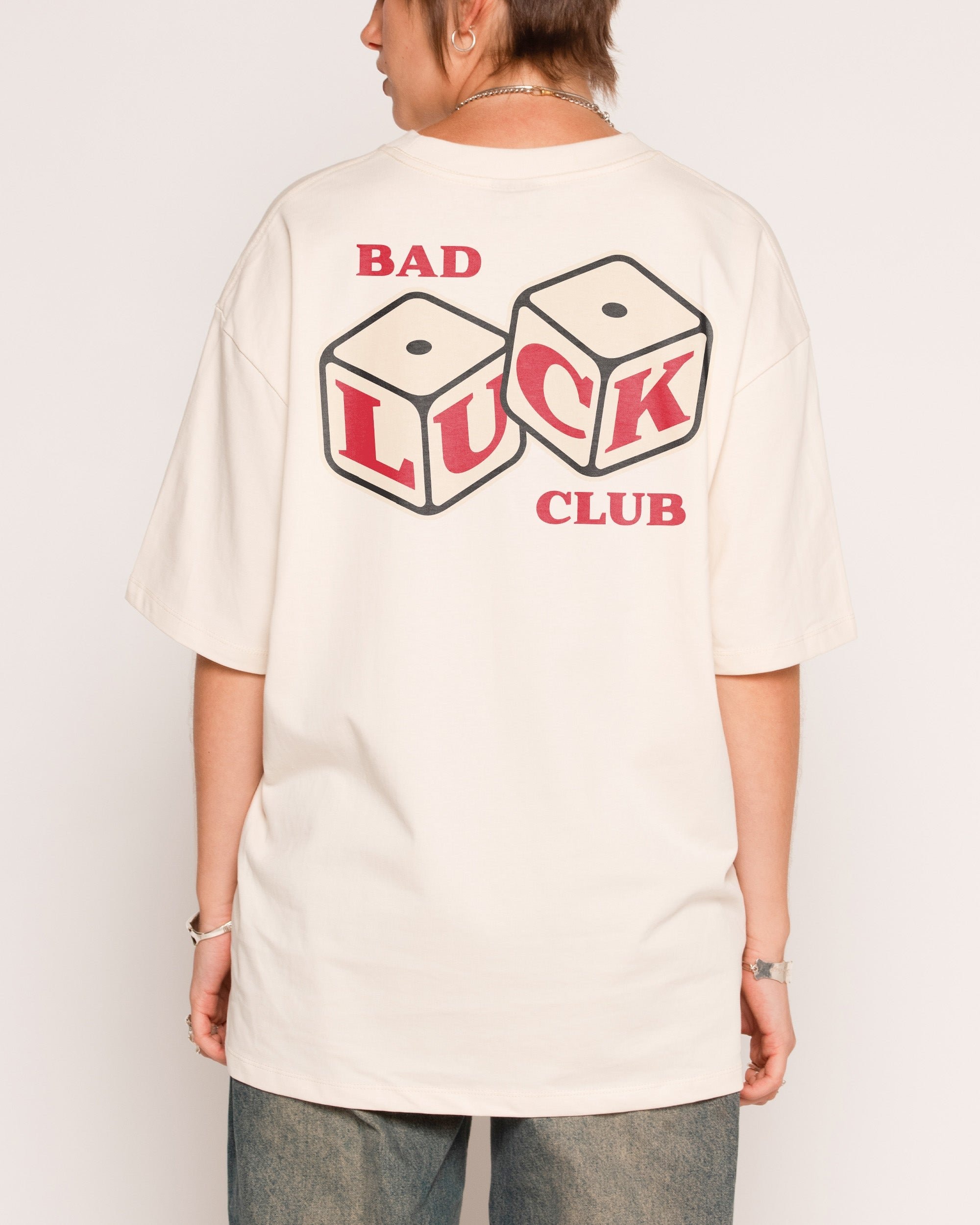 Bad Luck Club Oversized Tee - Threadheads Unisex 90s Graphic T-Shirt