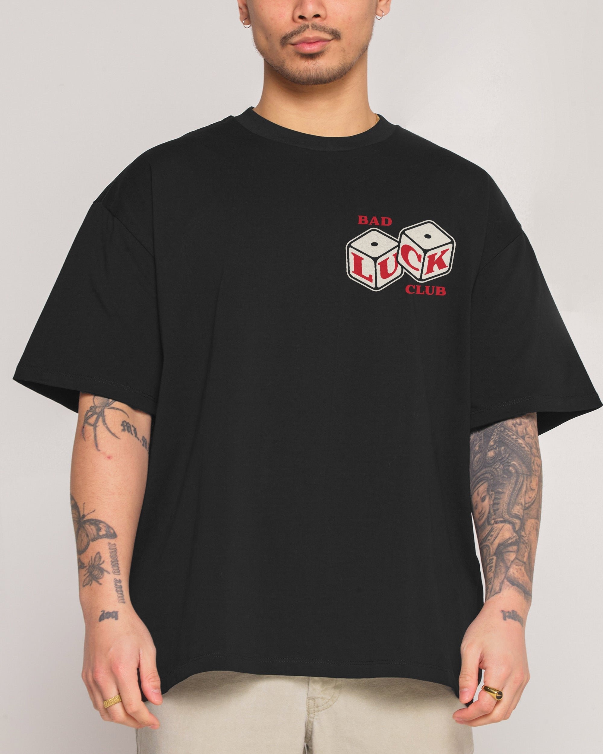 Bad Luck Club Oversized Tee - Threadheads Unisex 90s Graphic T-Shirt