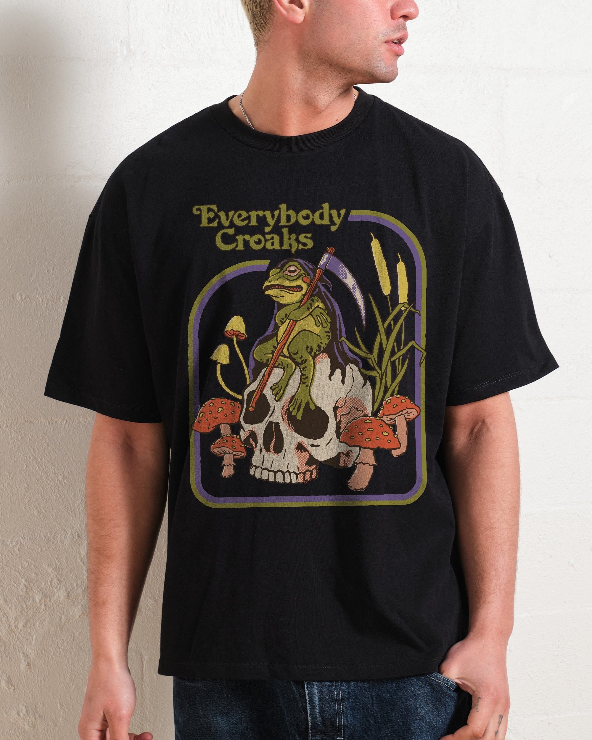 Everybody Croaks Oversized Graphic Tee - Unisex 100% Combed Cotton 275gsm