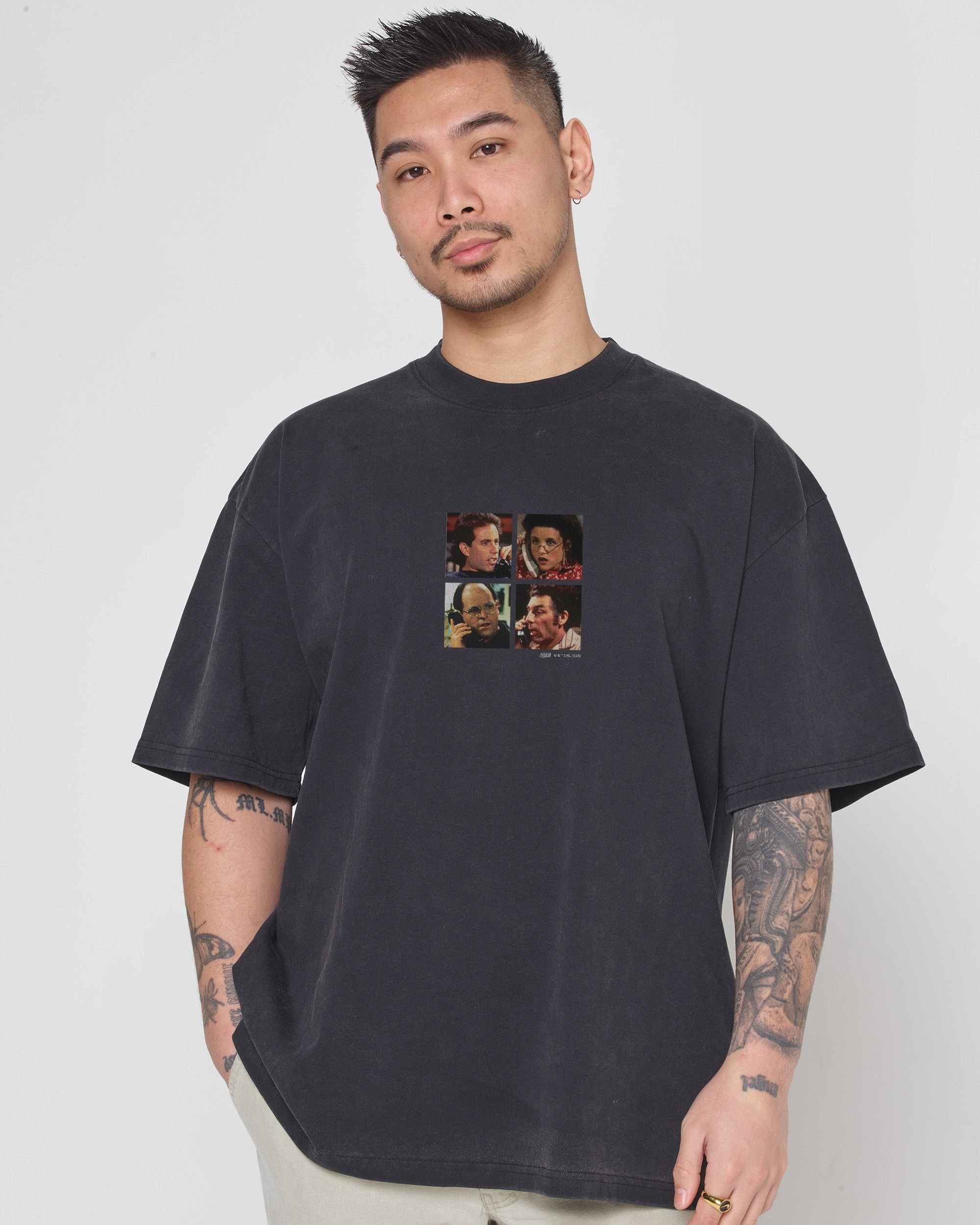 Group Call Oversized Graphic Tee - Seinfeld Collab Unisex 100% Combed Cotton
