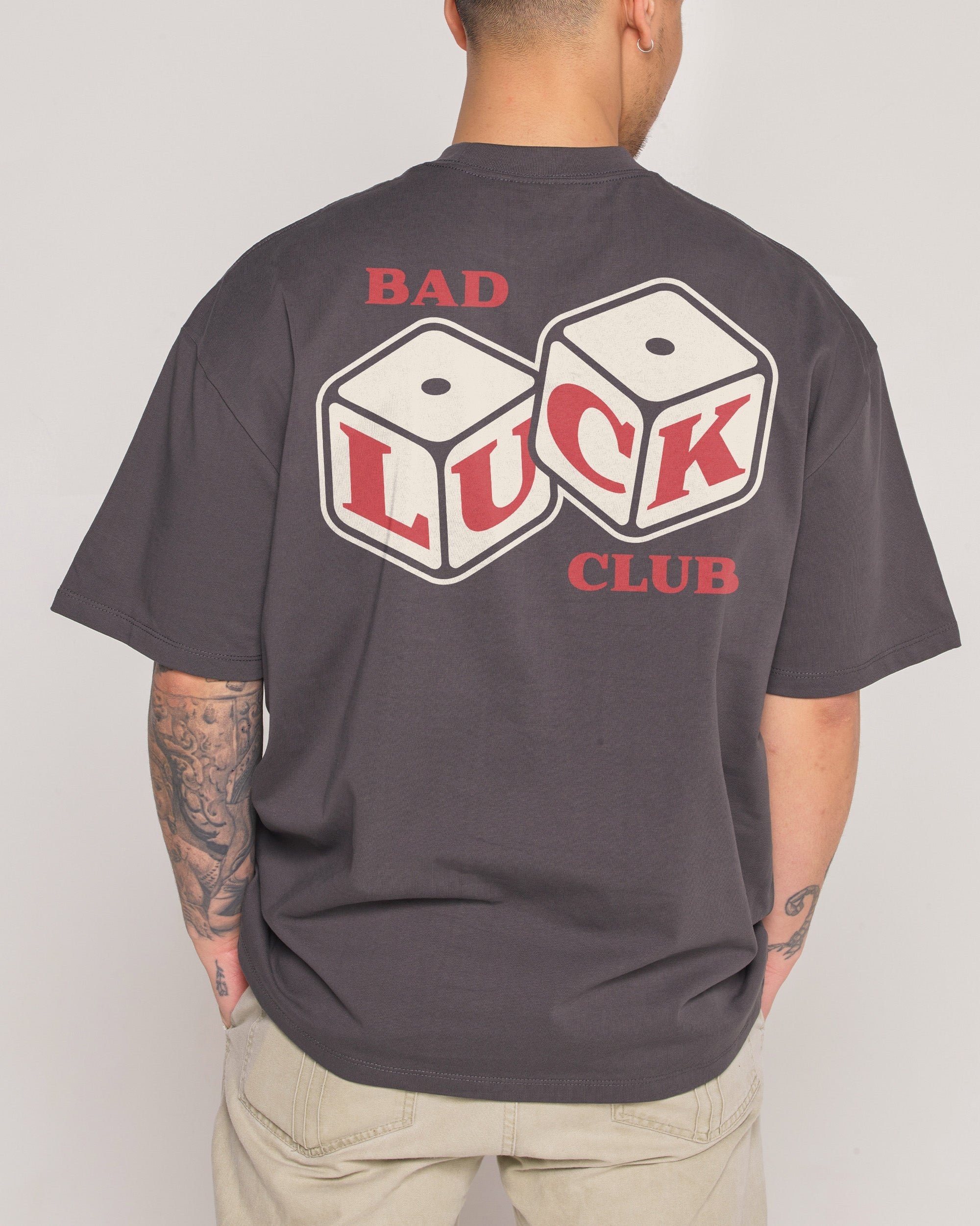 Bad Luck Club Oversized Tee - Threadheads Unisex 90s Graphic T-Shirt