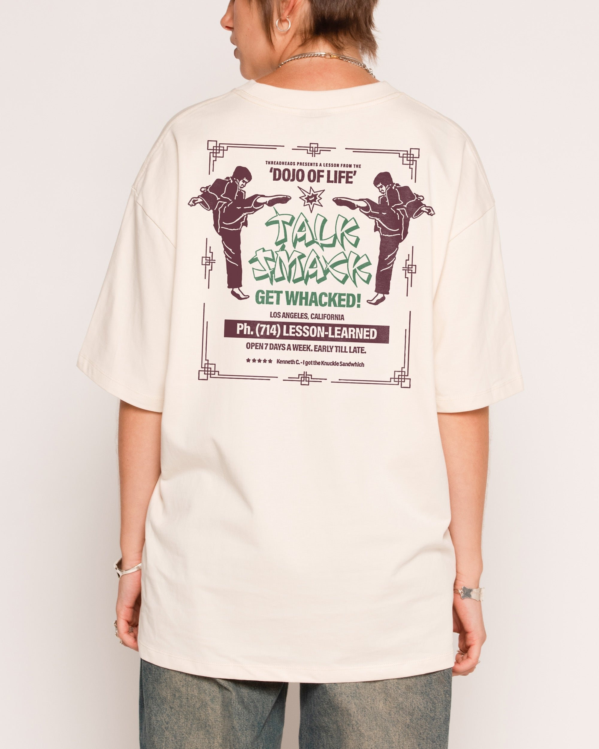 Talk Smack Oversized Graphic Tee - Unisex 90s Boxy Fit 100% Combed Cotton