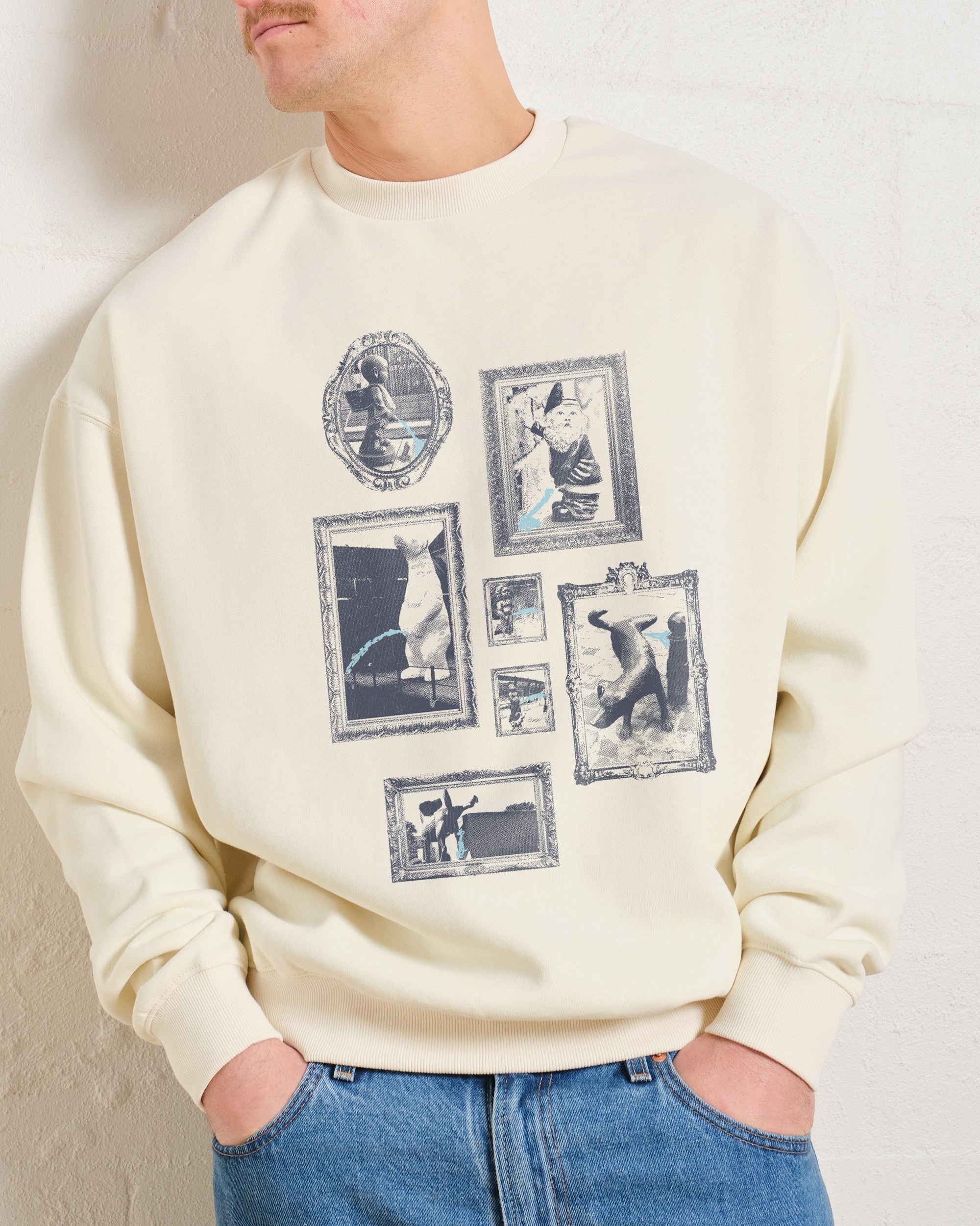 Pissing Statues Sweatshirt - Premium Unisex Graphic Sweatshirt