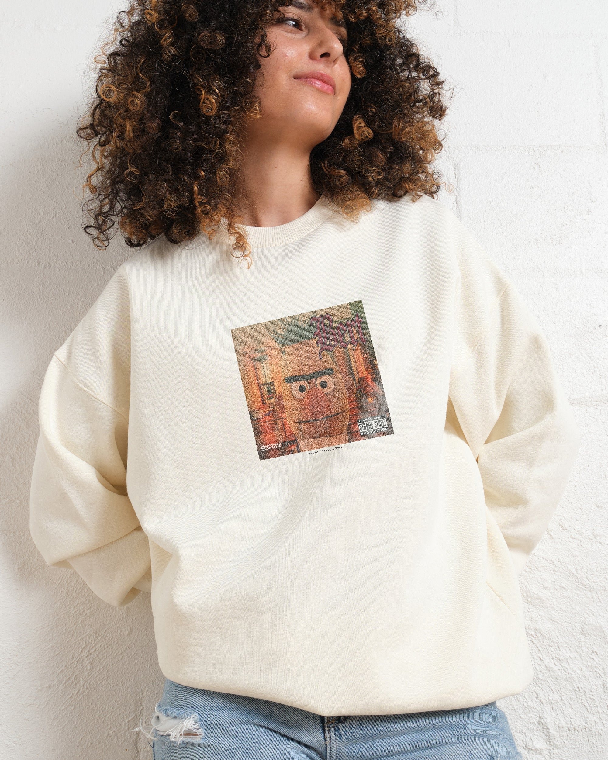 Bertmatic Sesame Street Collab Premium Graphic Sweatshirt - 340 GSM Cotton Blend