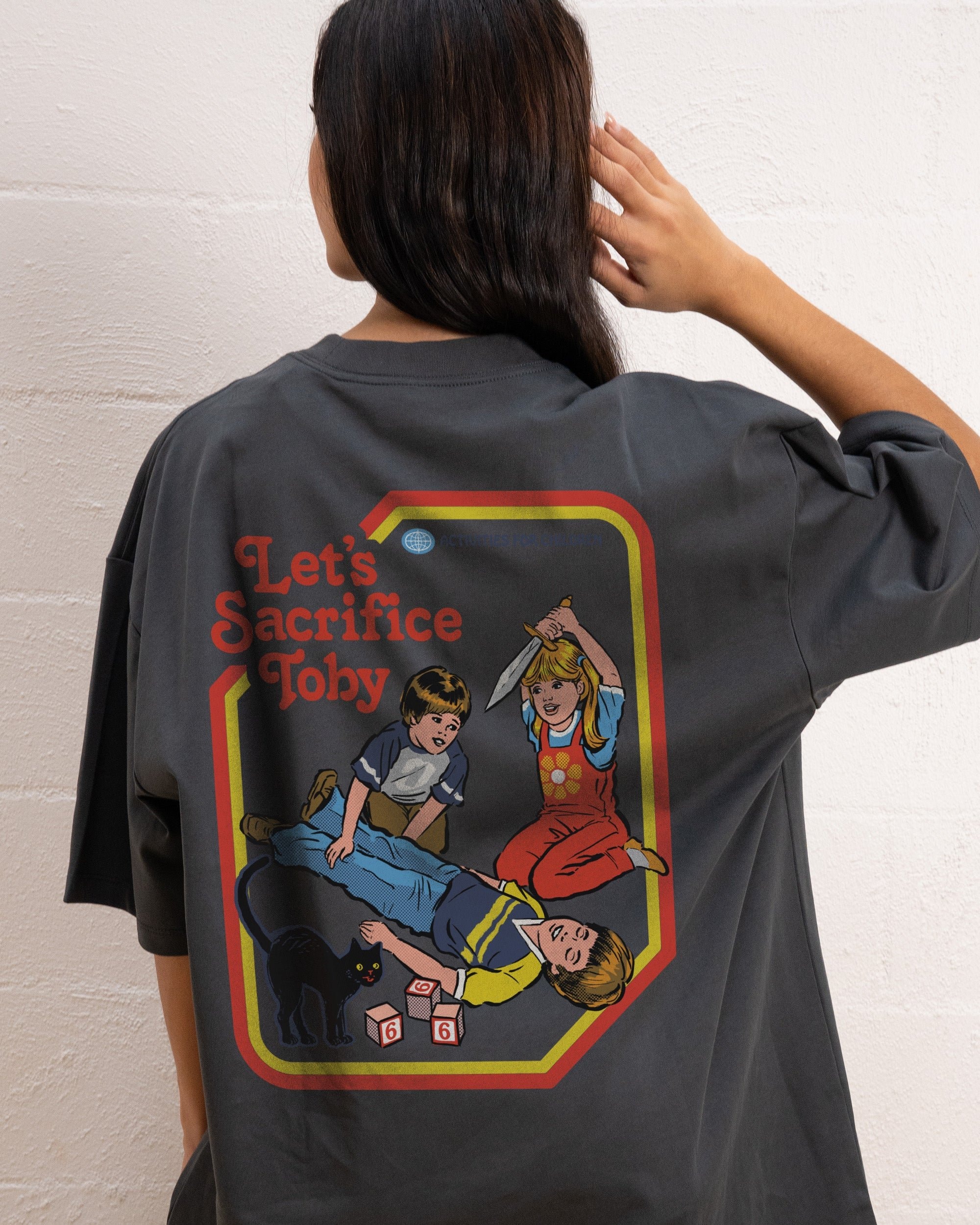 Let's Sacrifice Toby Front and Back Oversized Graphic T-Shirt Unisex 100% Combed Cotton