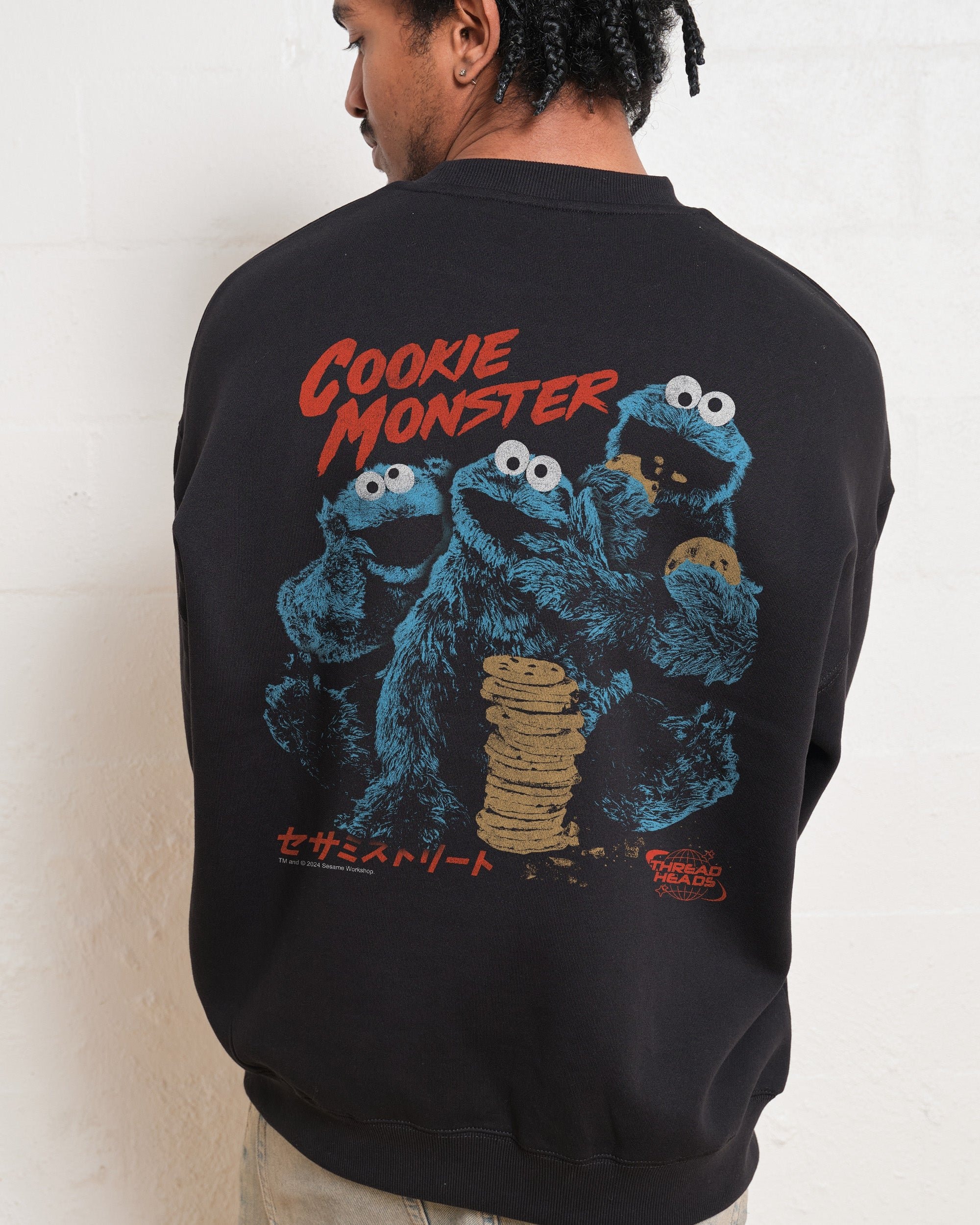 Cookie Kaiju Sesame Street Unisex Sweatshirt 340gsm Cotton Polyester