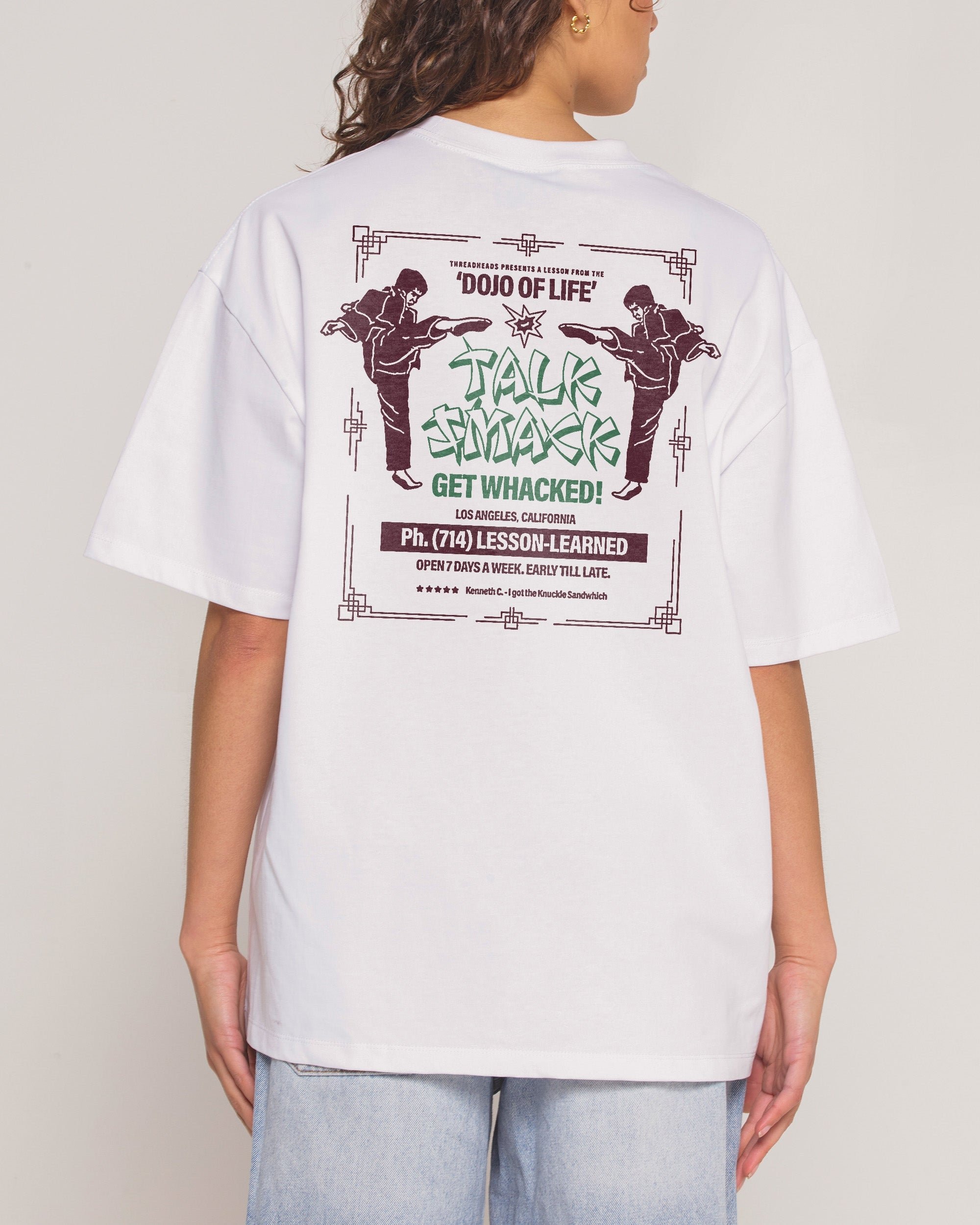Talk Smack Oversized Graphic Tee - Unisex 90s Boxy Fit 100% Combed Cotton