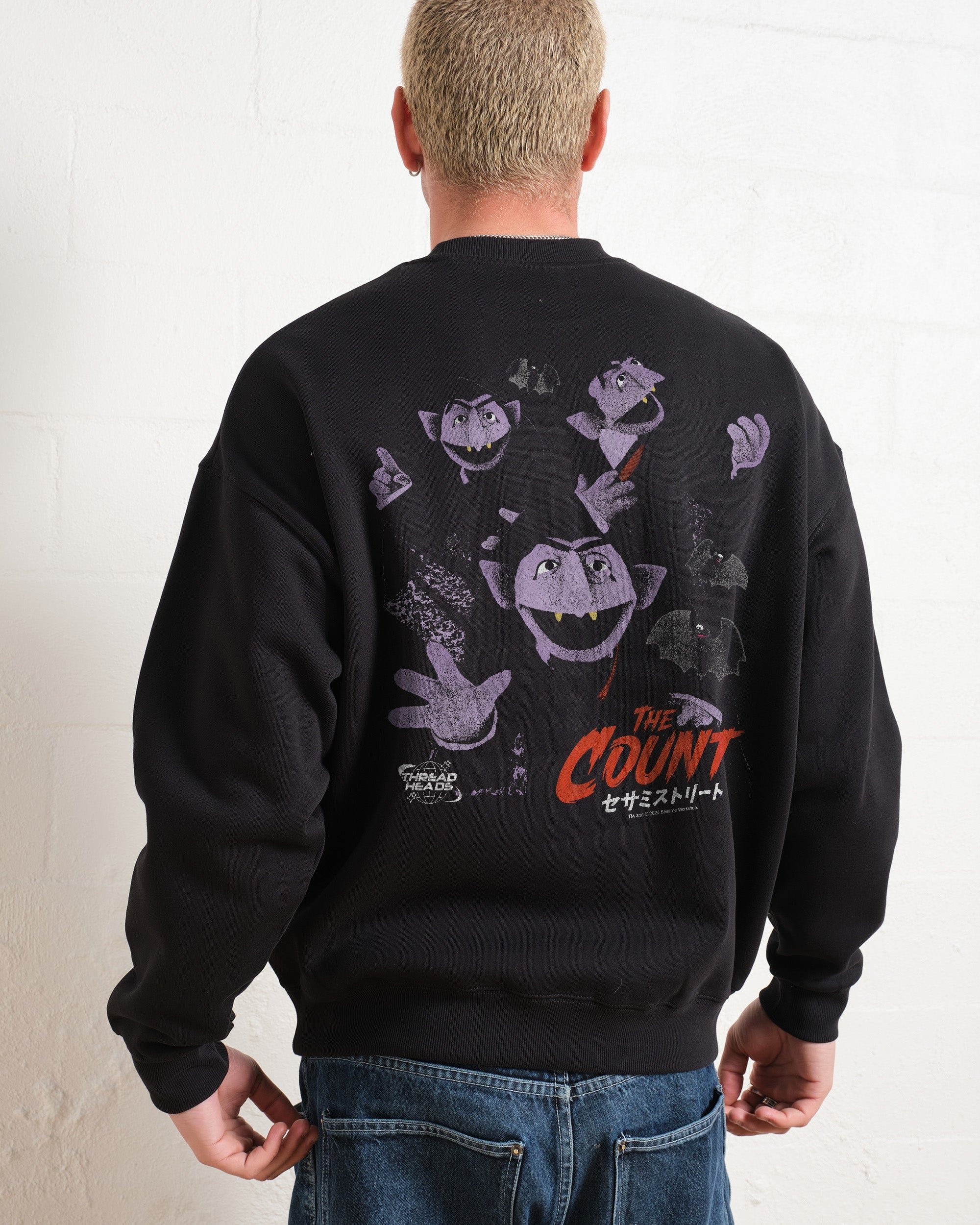 Japan Count Front and Back Sesame Street Unisex Sweatshirt 340gsm Cotton-Poly Blend