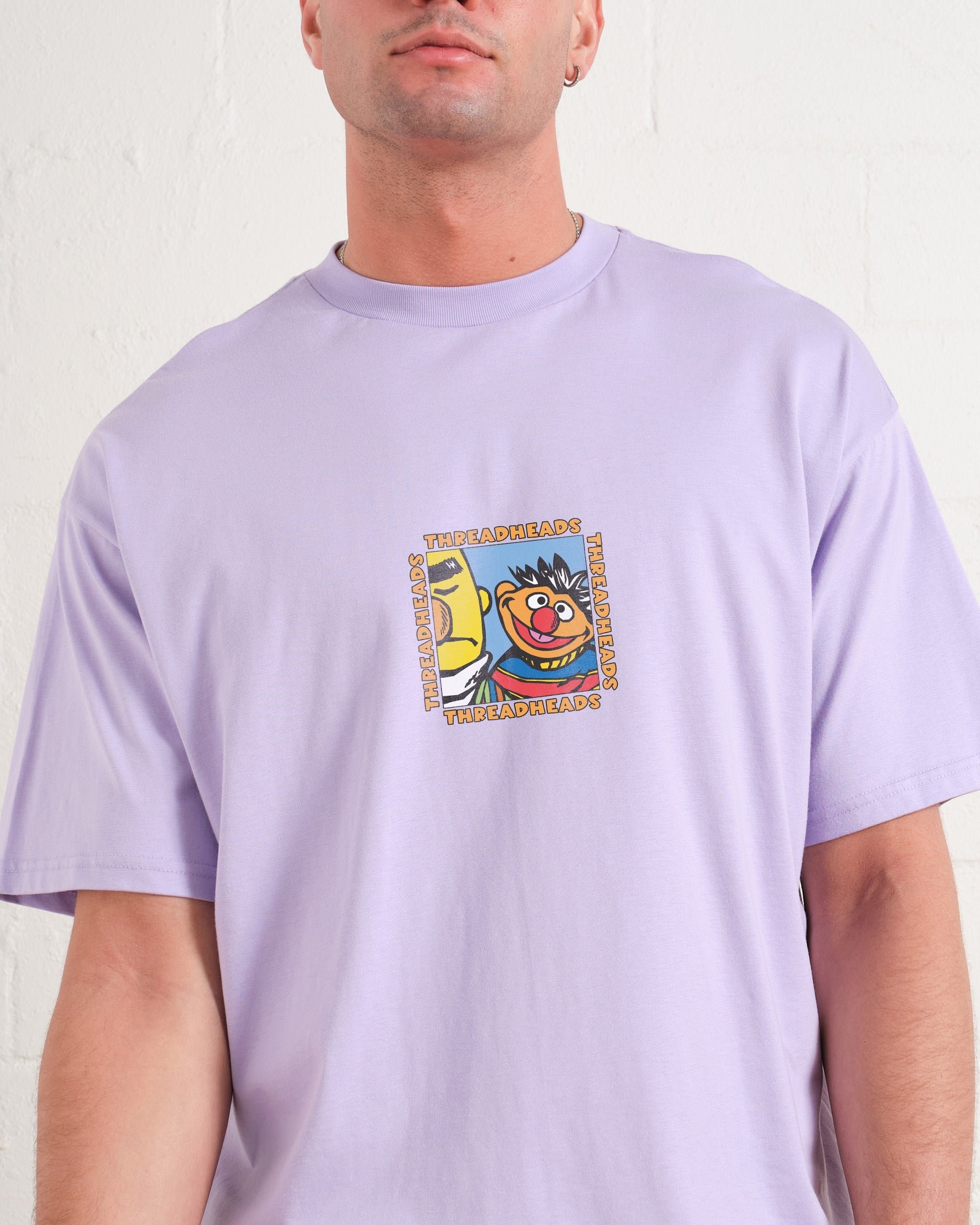 Bert and Ernie Driving Me Bananas Oversized Graphic T-Shirt - Unisex 90s Boxy Fit