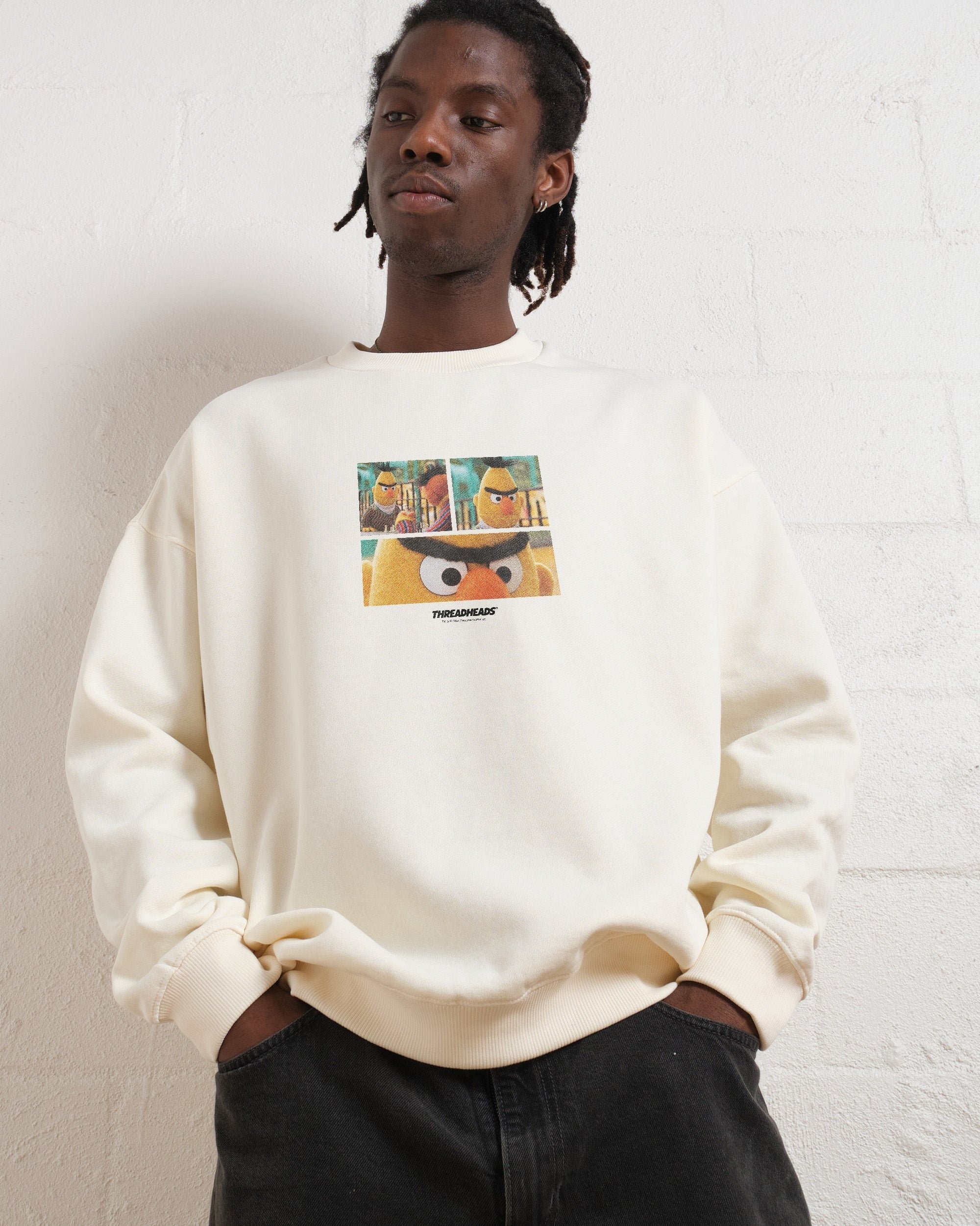 Angry Bert Sweatshirt Sesame Street Premium Graphic Sweatshirt
