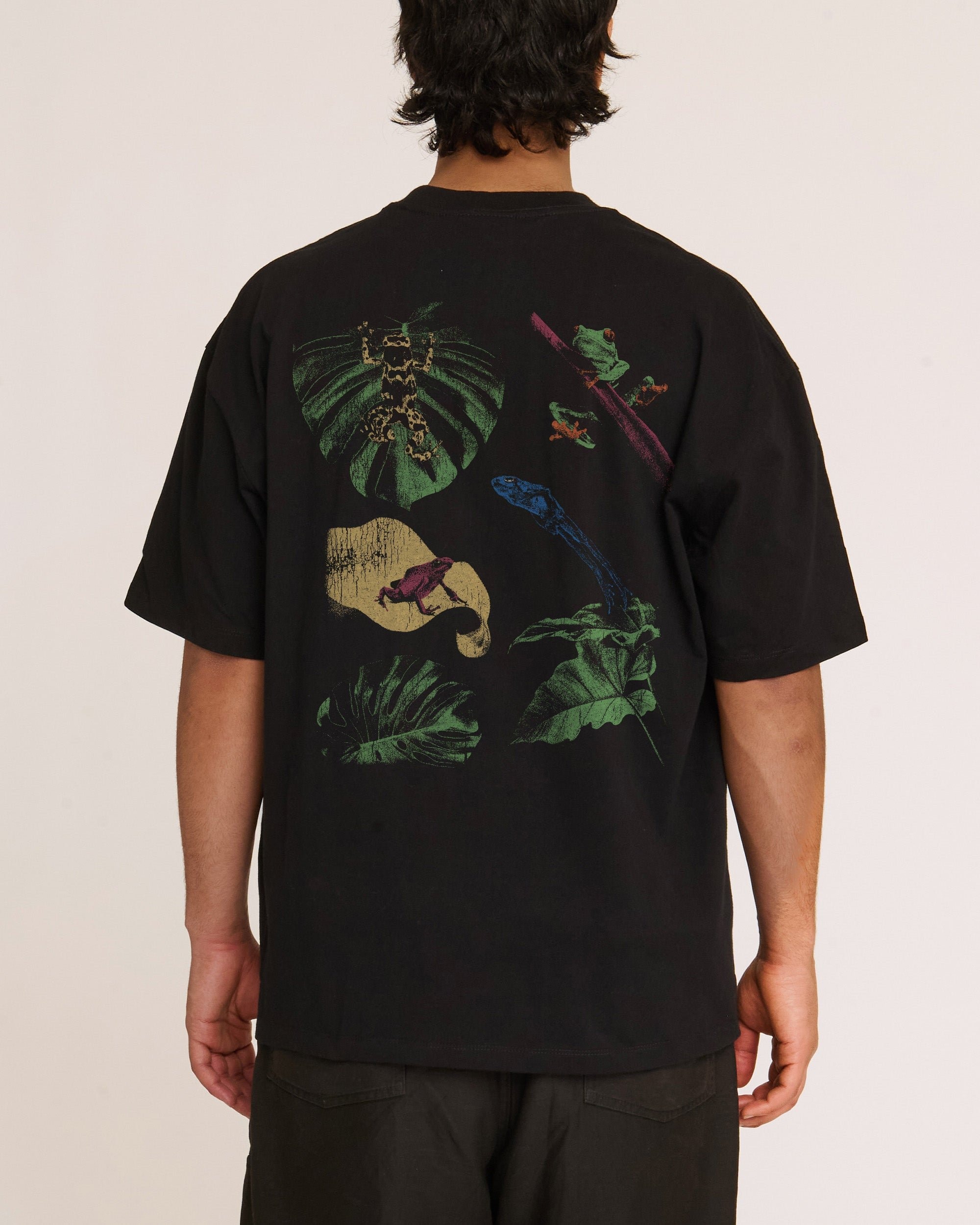 Man I Love Frogs Jungle Edition Oversized Graphic Tee - Unisex 100% Combed Cotton
