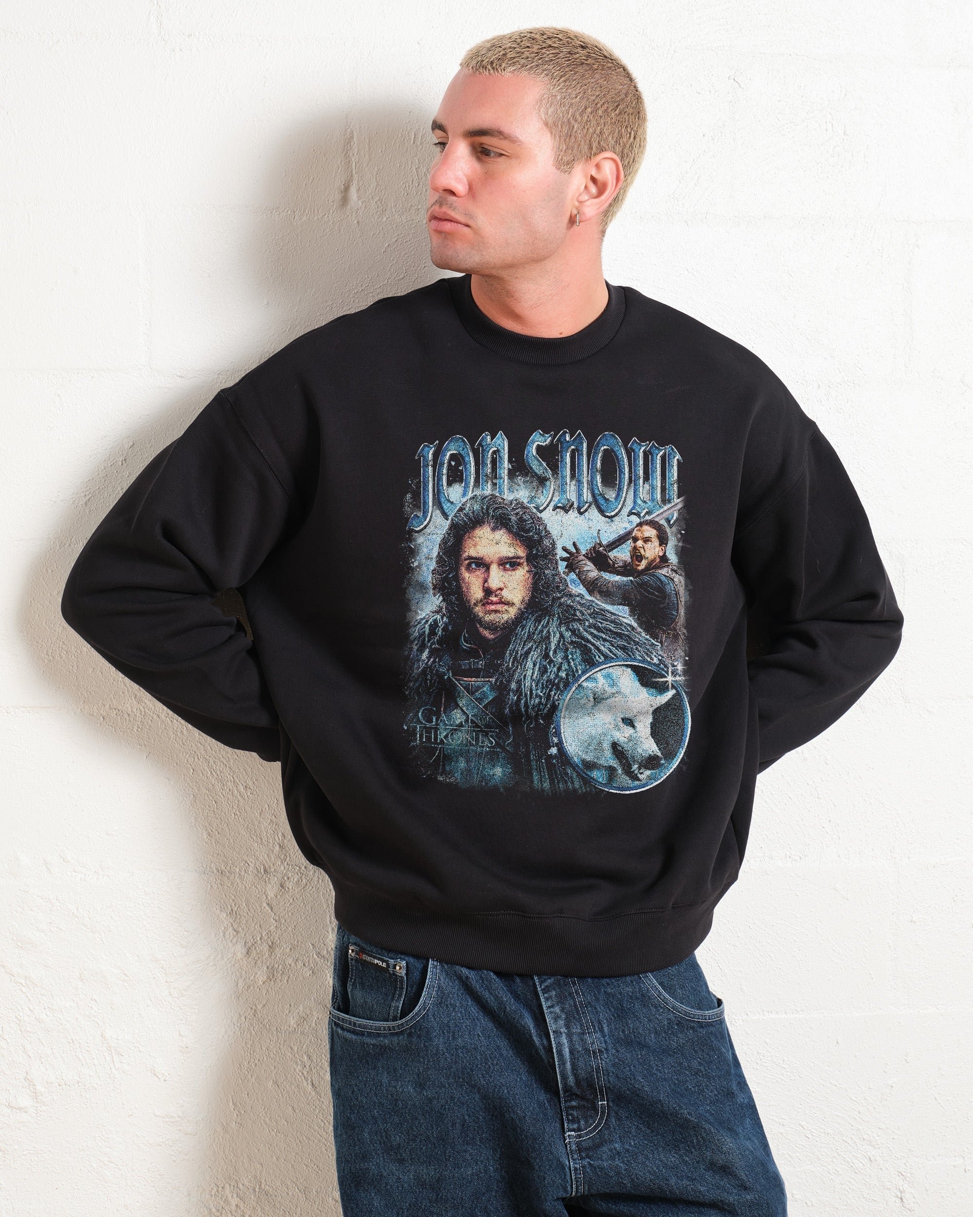 Vintage Jon Snow Game of Thrones Unisex Sweatshirt 340gsm Cotton Blend