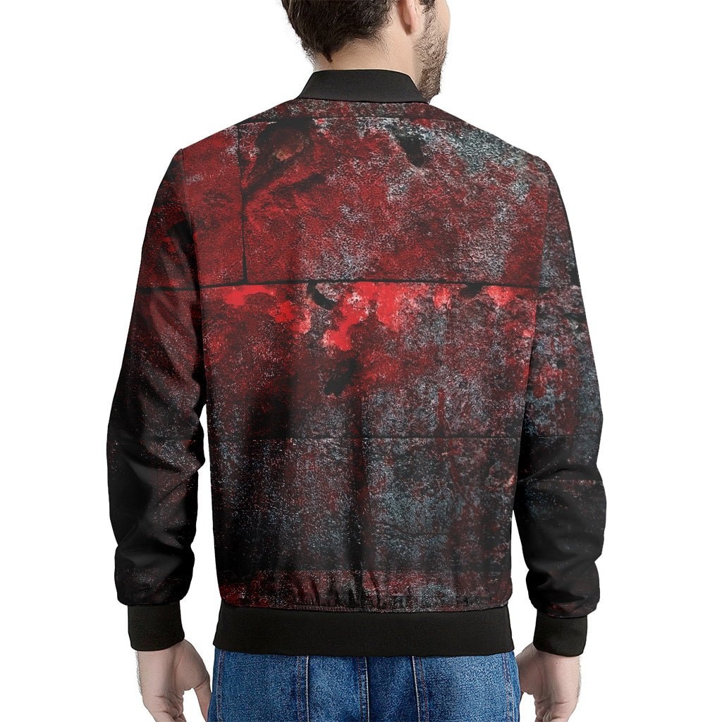 Bloody Room Print Men's Bomber Jacket - Premium Polyester Outerwear