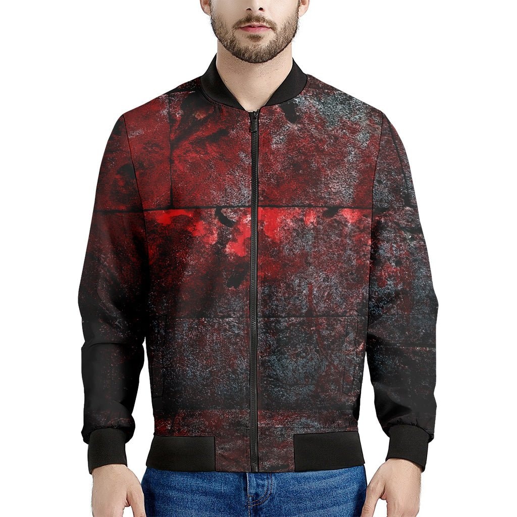Bloody Room Print Men's Bomber Jacket - Premium Polyester Outerwear
