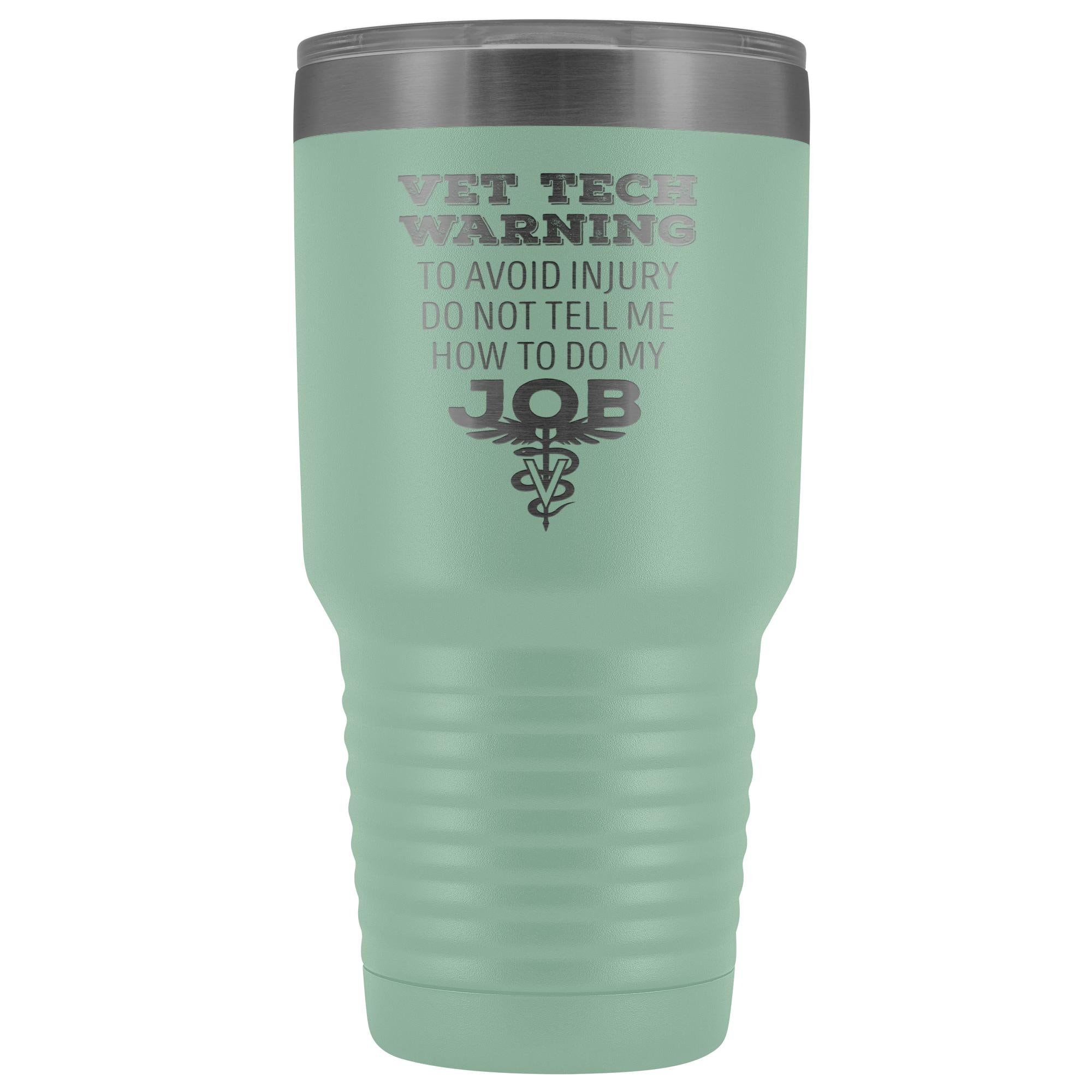Vet Tech Warning 30oz Polar Camel Vacuum Tumbler Stainless Steel Insulated