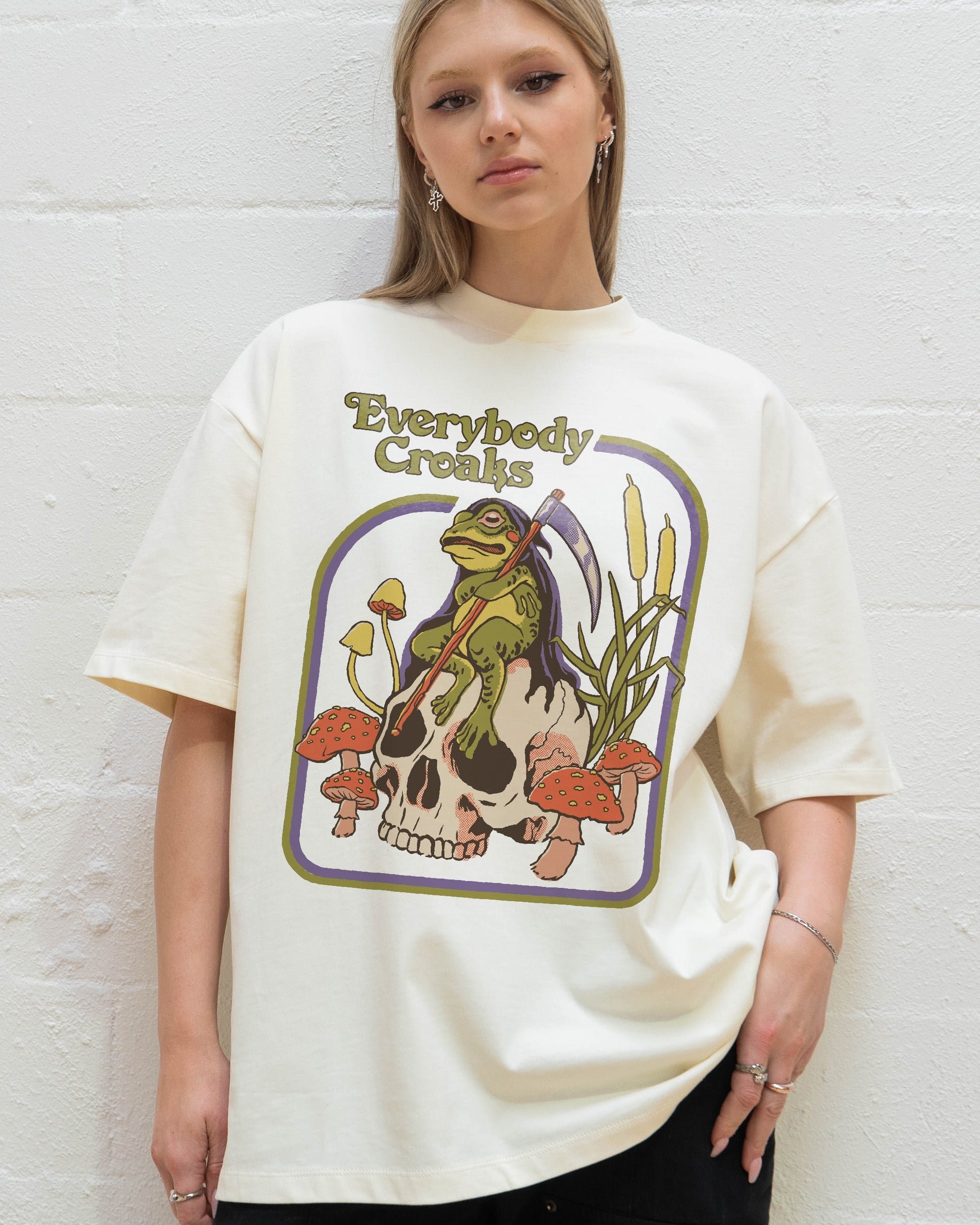 Everybody Croaks Oversized Graphic Tee - Unisex 100% Combed Cotton 275gsm
