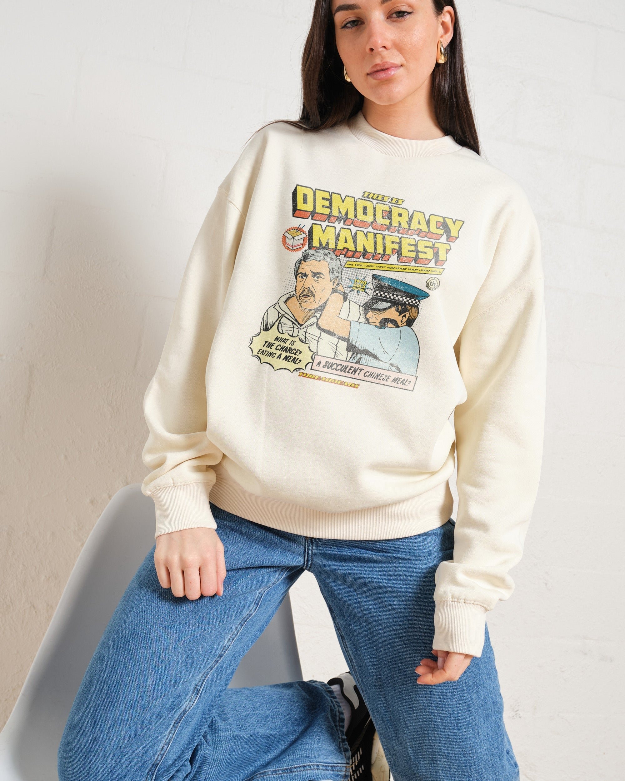 Democracy Manifest Unisex Graphic Sweatshirt - Premium Cotton Poly Blend 340gsm