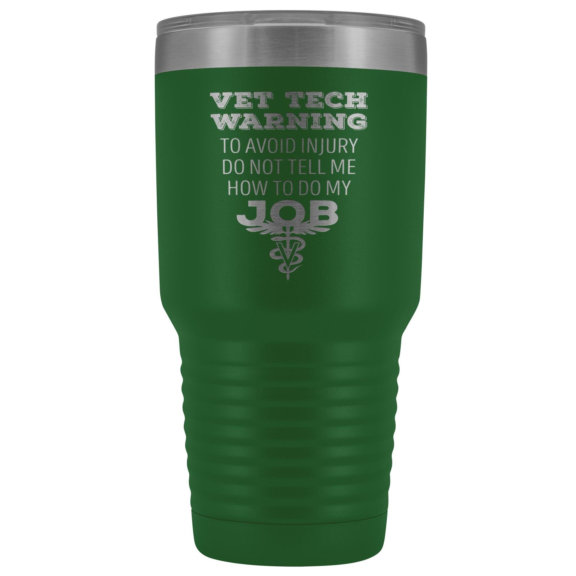 Vet Tech Warning 30oz Polar Camel Vacuum Tumbler Stainless Steel Insulated