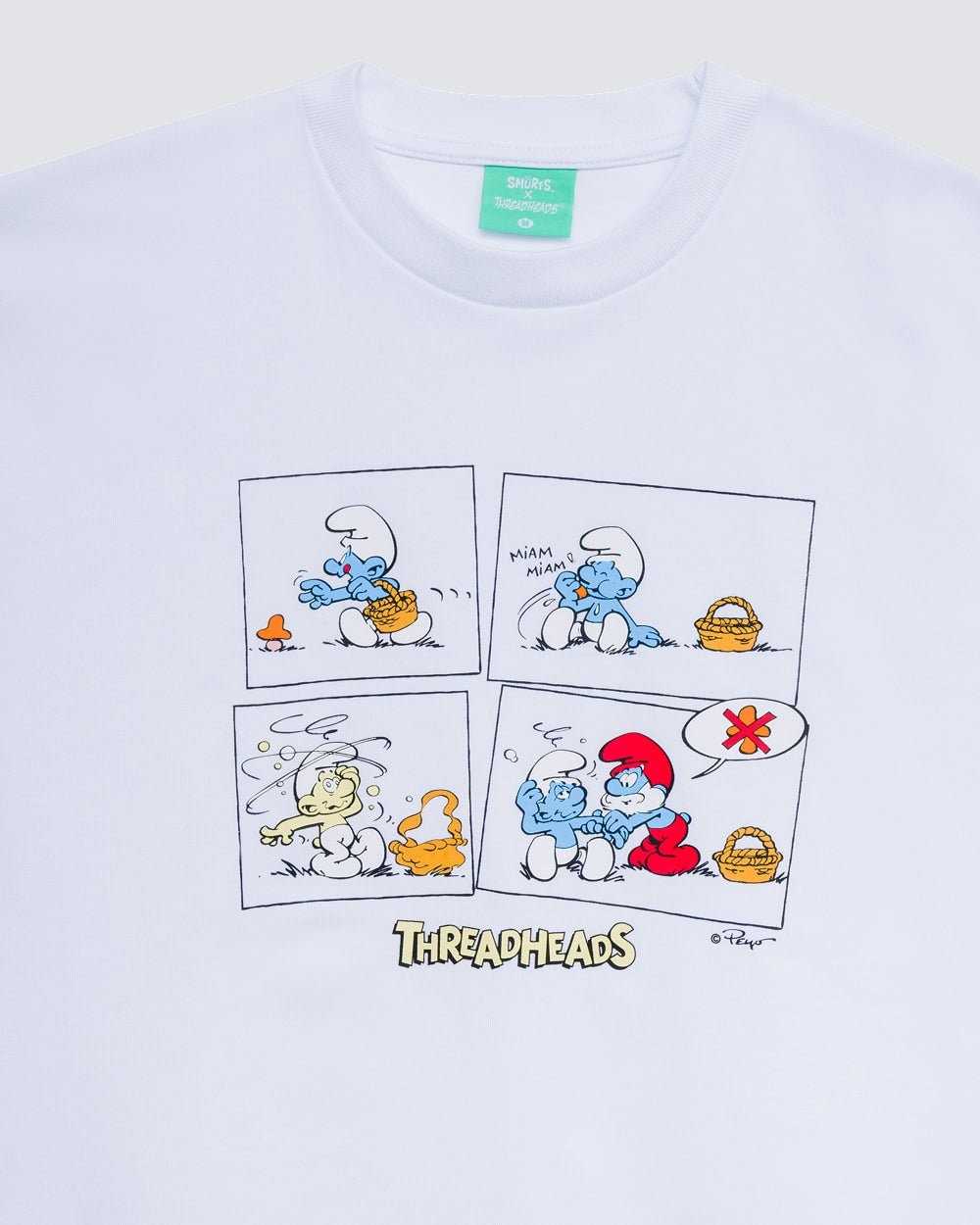 Smurfs Mushroom Effects Oversized Graphic Tee - Unisex 100% Combed Cotton