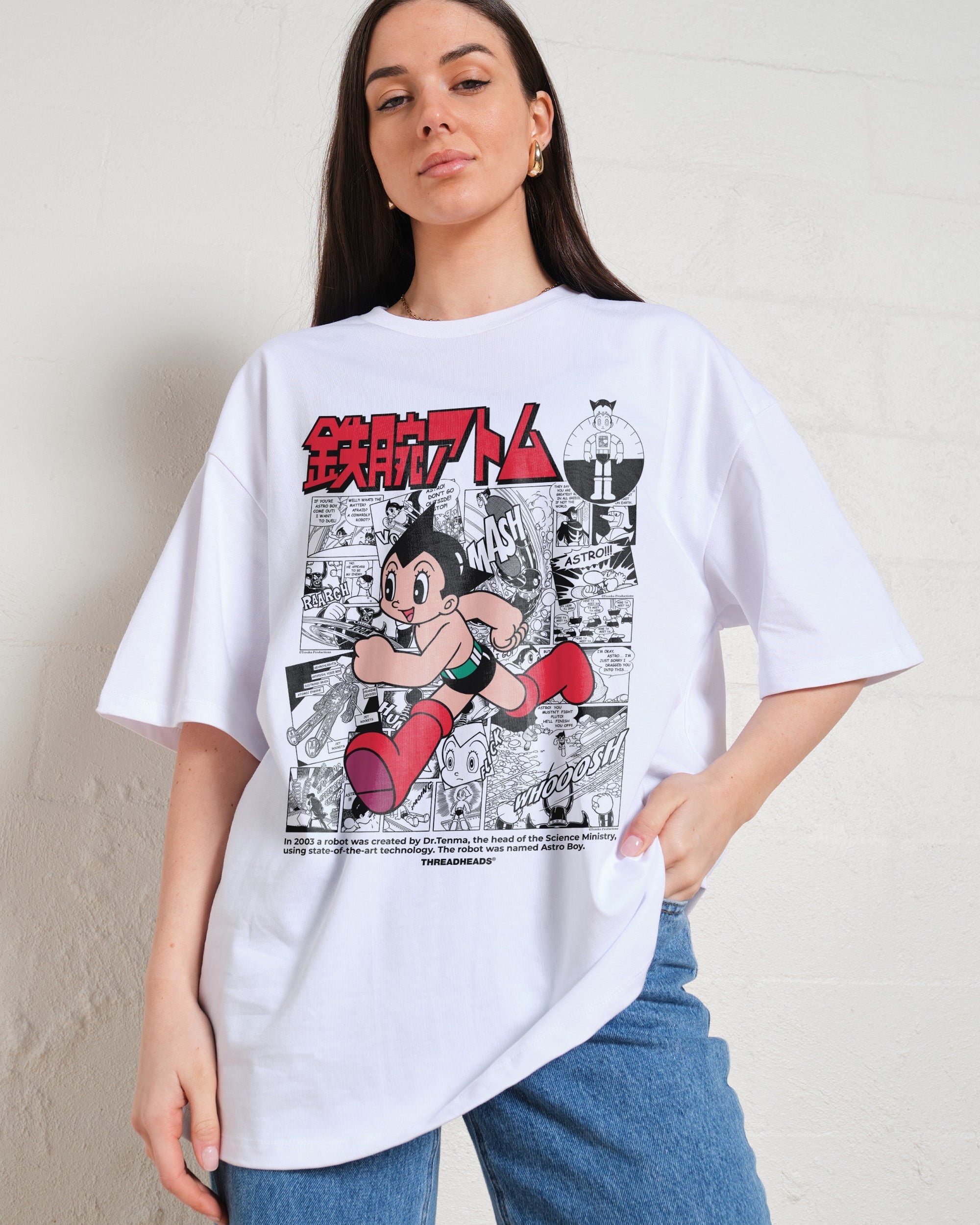 Astro Boy Manga Story Oversized Graphic T-Shirt - Unisex 100% Combed Cotton Tee