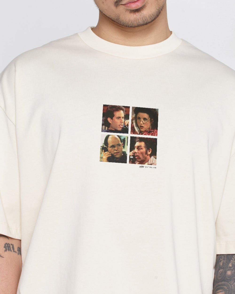 Group Call Oversized Graphic Tee - Seinfeld Collab Unisex 100% Combed Cotton