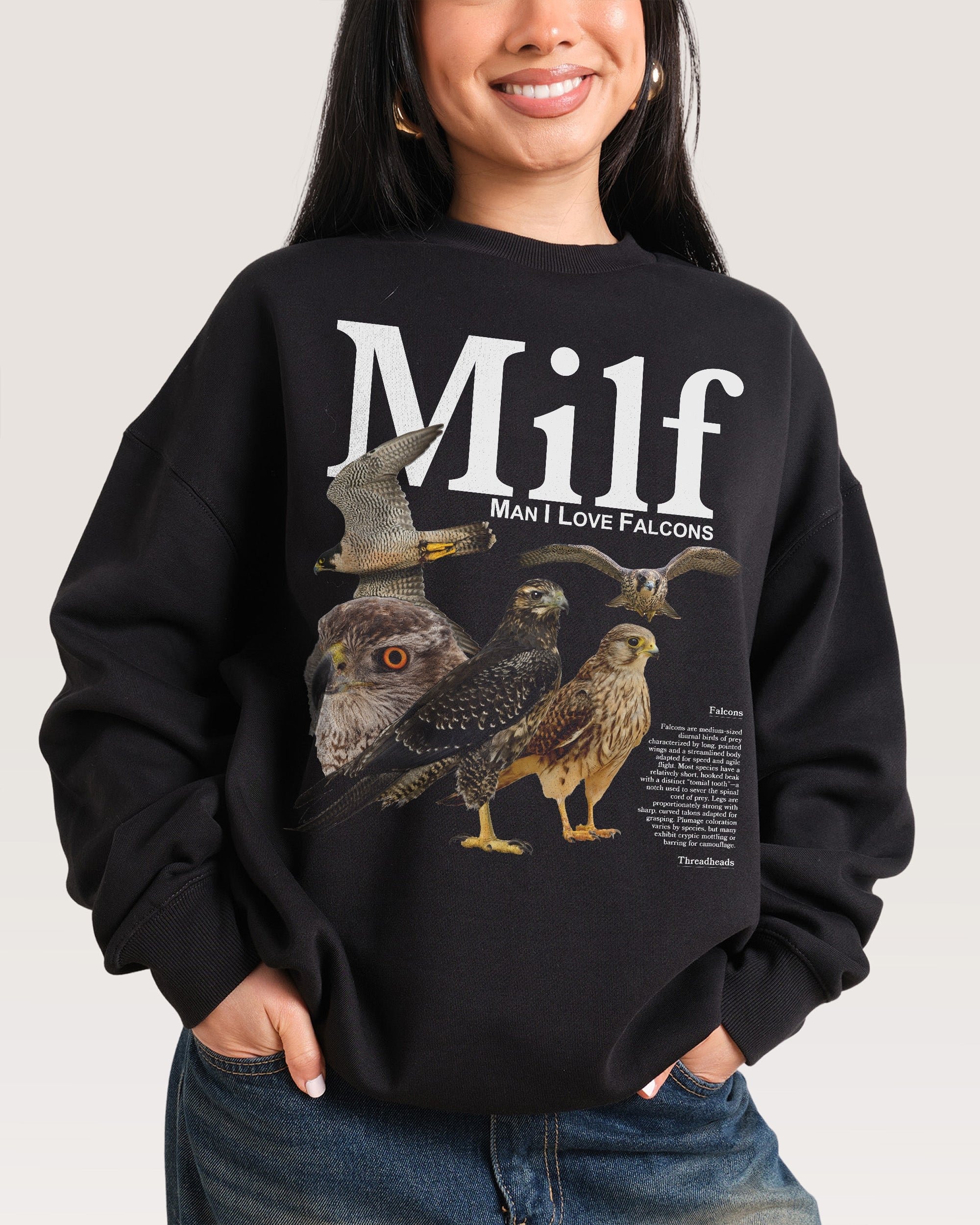 Man I Love Falcons Unisex Sweatshirt - Premium 340gsm Cotton Poly Graphic Print