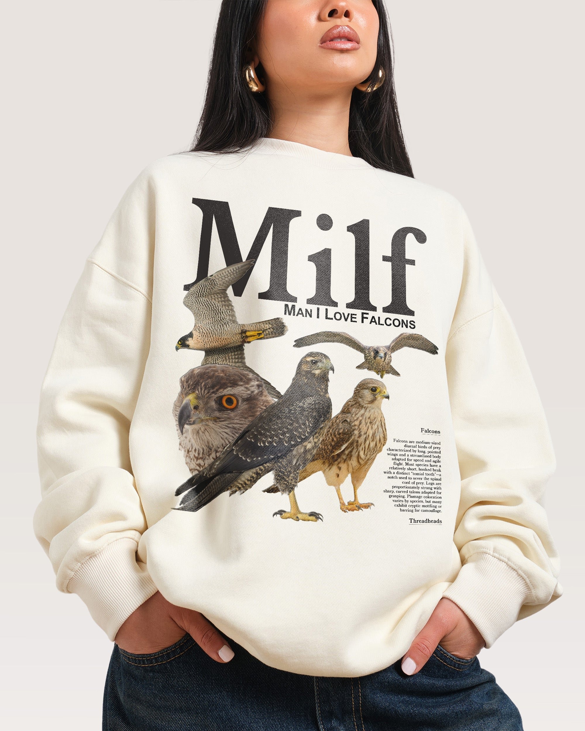 Man I Love Falcons Unisex Sweatshirt - Premium 340gsm Cotton Poly Graphic Print
