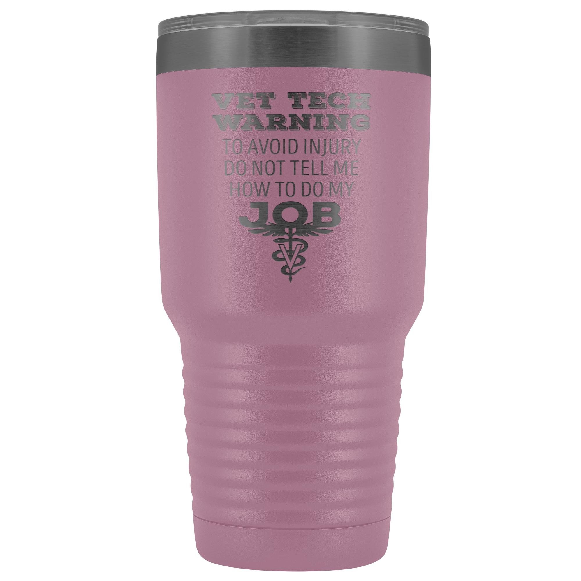 Vet Tech Warning 30oz Polar Camel Vacuum Tumbler Stainless Steel Insulated