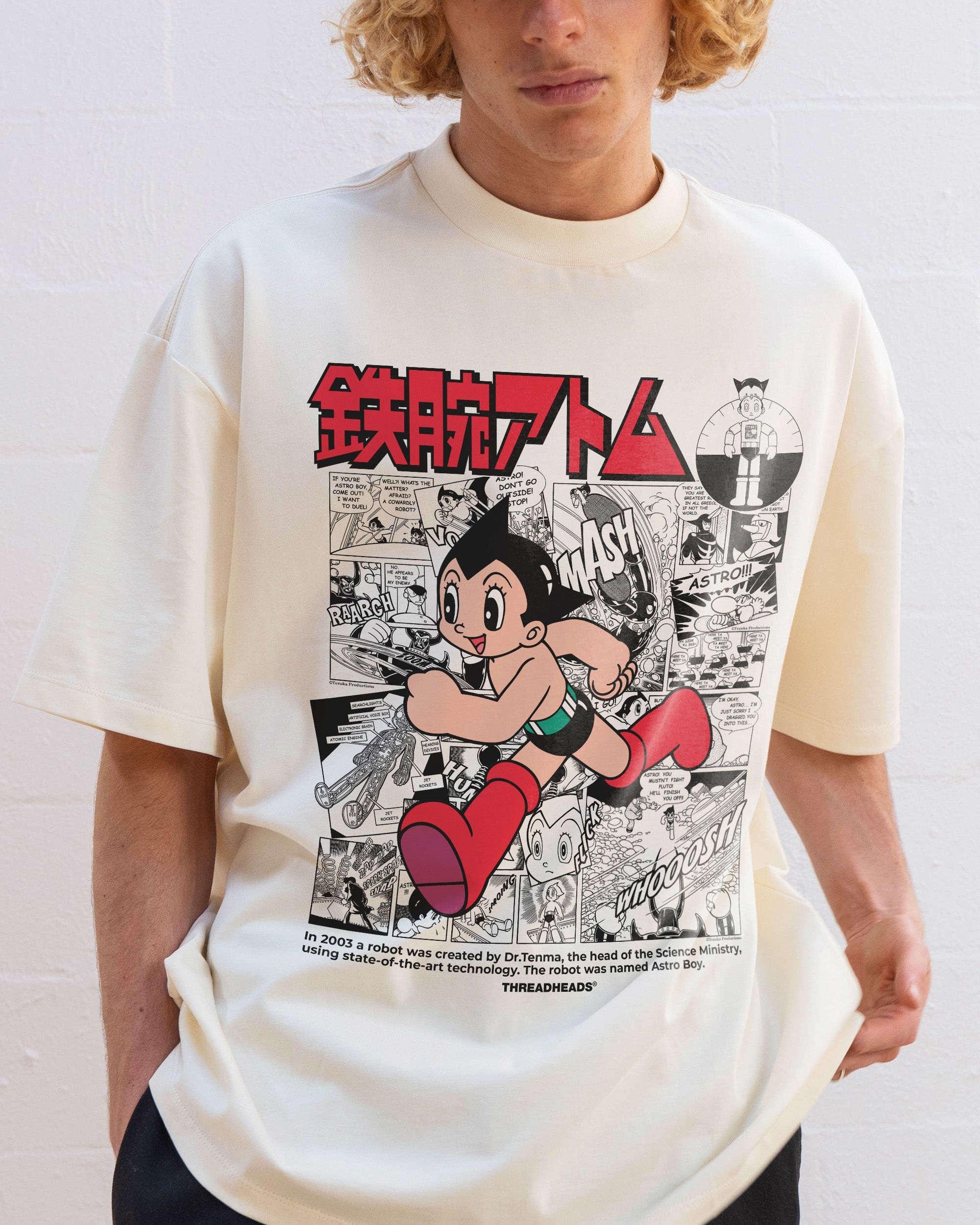 Astro Boy Manga Story Oversized Graphic T-Shirt - Unisex 100% Combed Cotton Tee